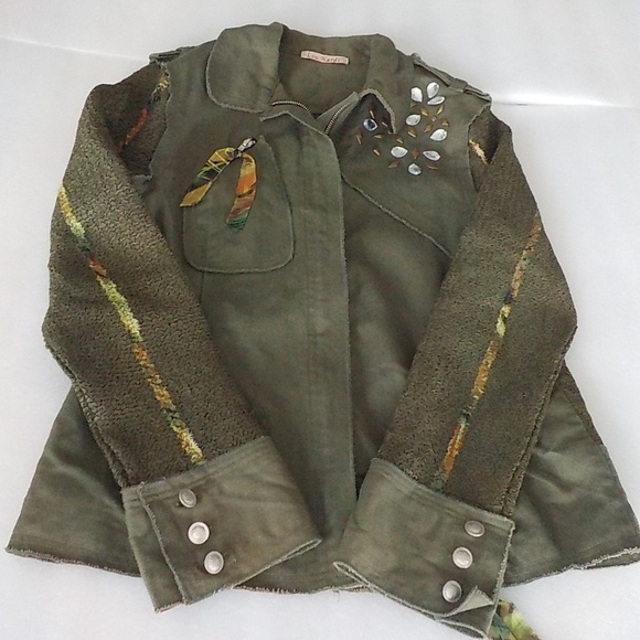 Lou Nardi Cotton & Stretch Military Style Jacket - Picture 13 of 13